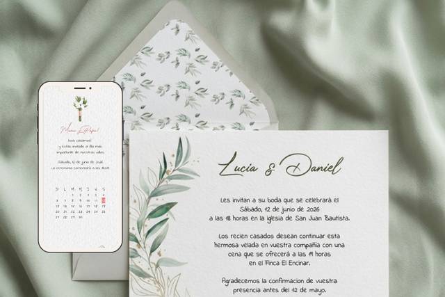 Invitaciones físicas y digital