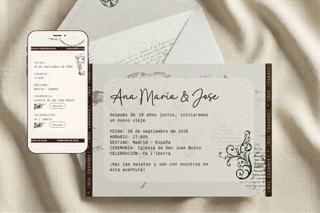 Invitaciones físicas y digital