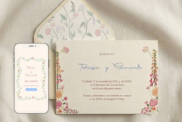 Invitaciones físicas y digital