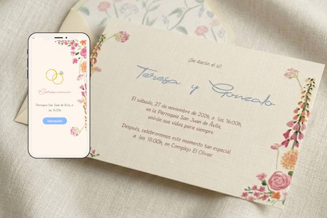 Invitaciones físicas y digital