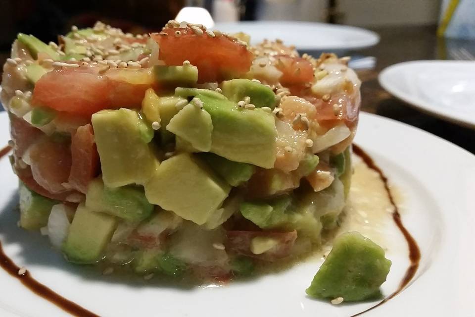 Tartar de salmón