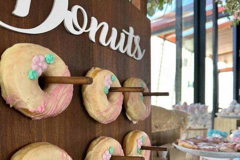 Donuts de chocolate blanco