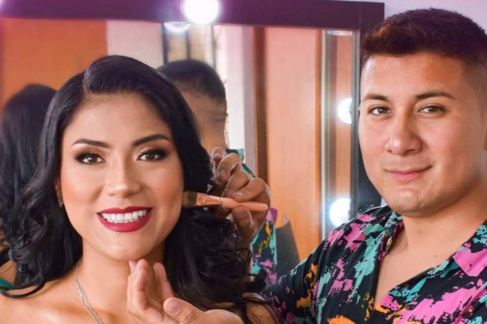 Maquillaje y peinado de novia