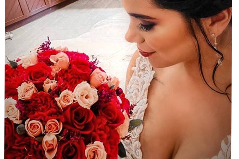 Maquillaje y peinado de novia