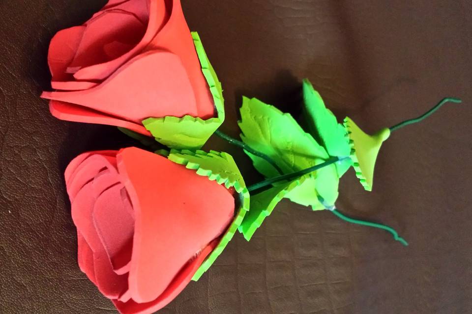 Rosas de goma eva