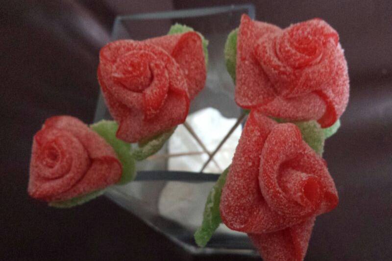 Rosas de gominolas