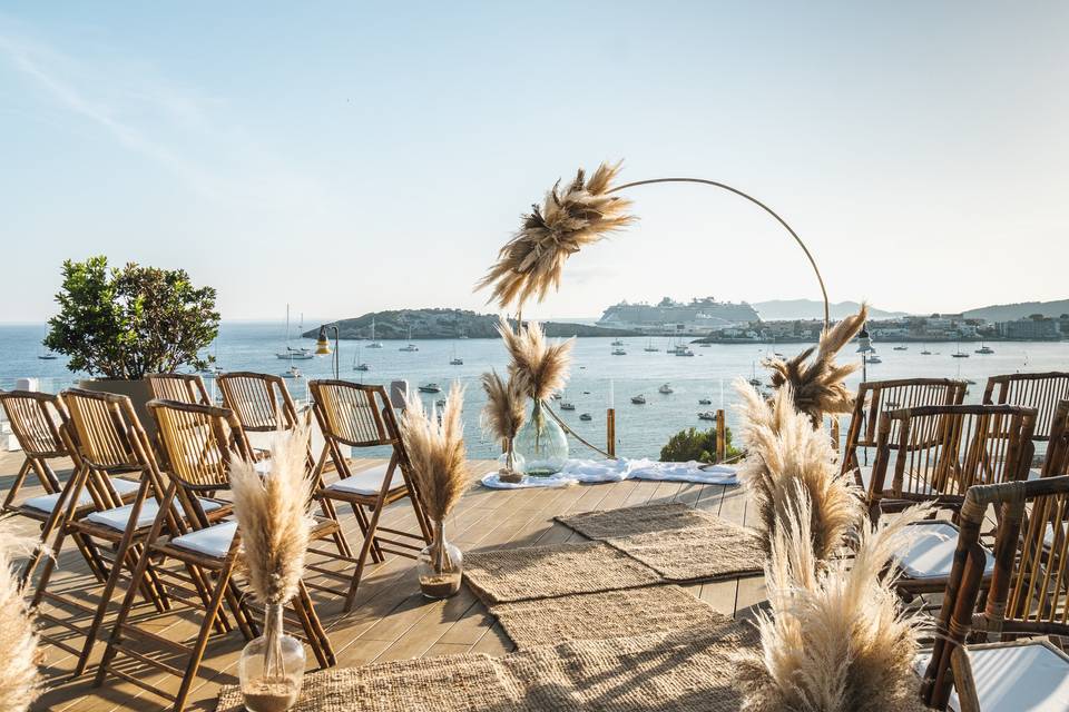 Ceremonia con vistas al mar