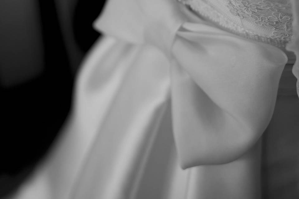 Detalle del vestido de Sara