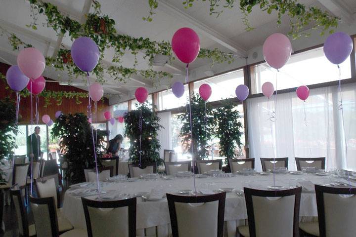 Sillas con globos