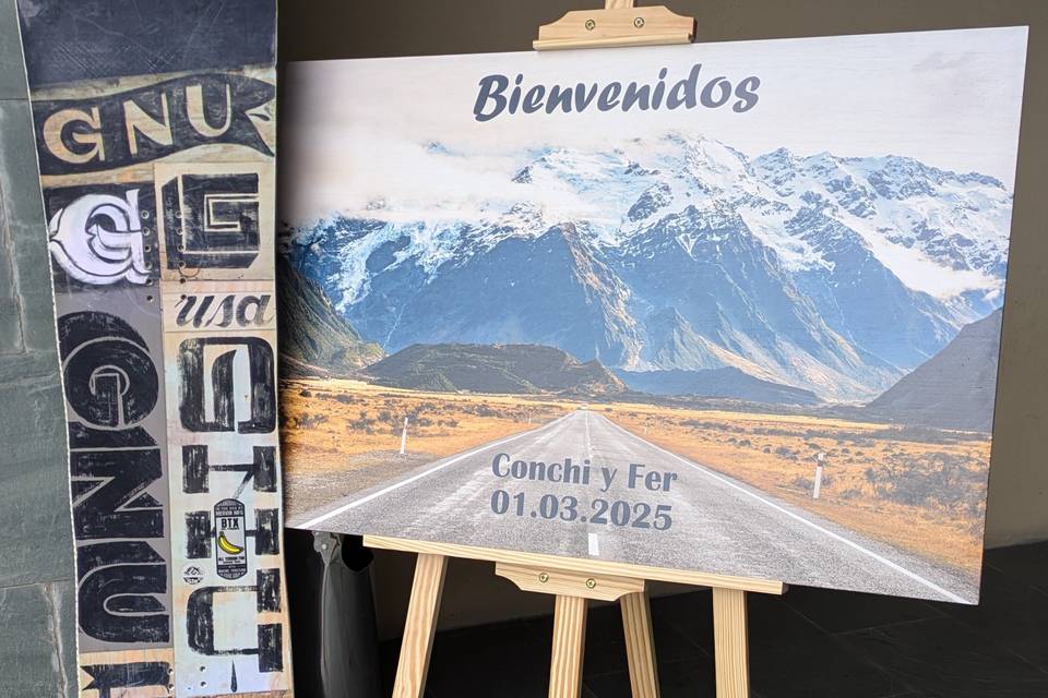 Cartel bienvenida