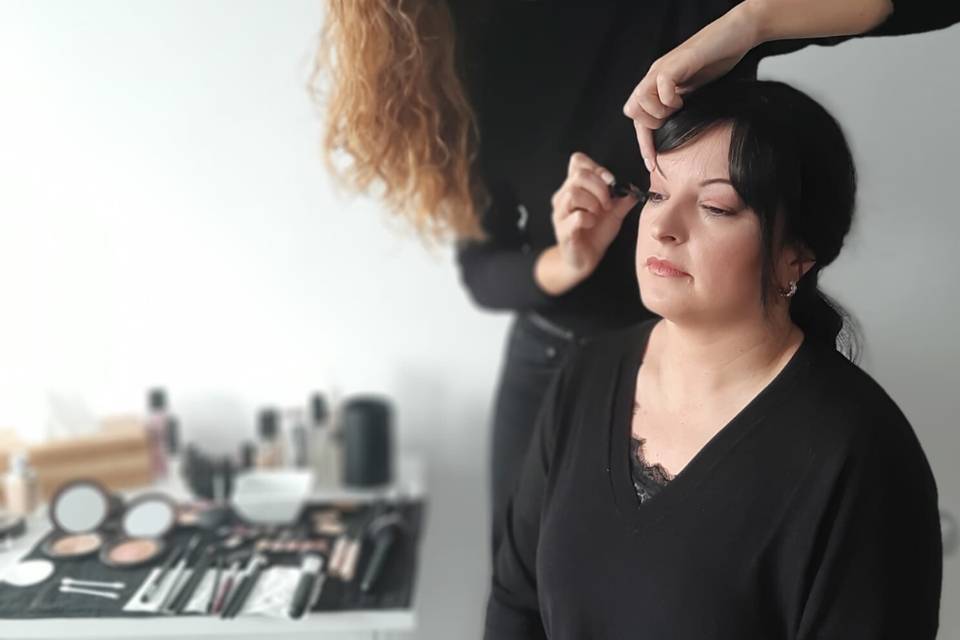 Sesión de maquillaje