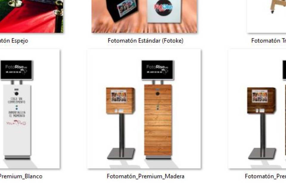 Catálogo de fotomatones