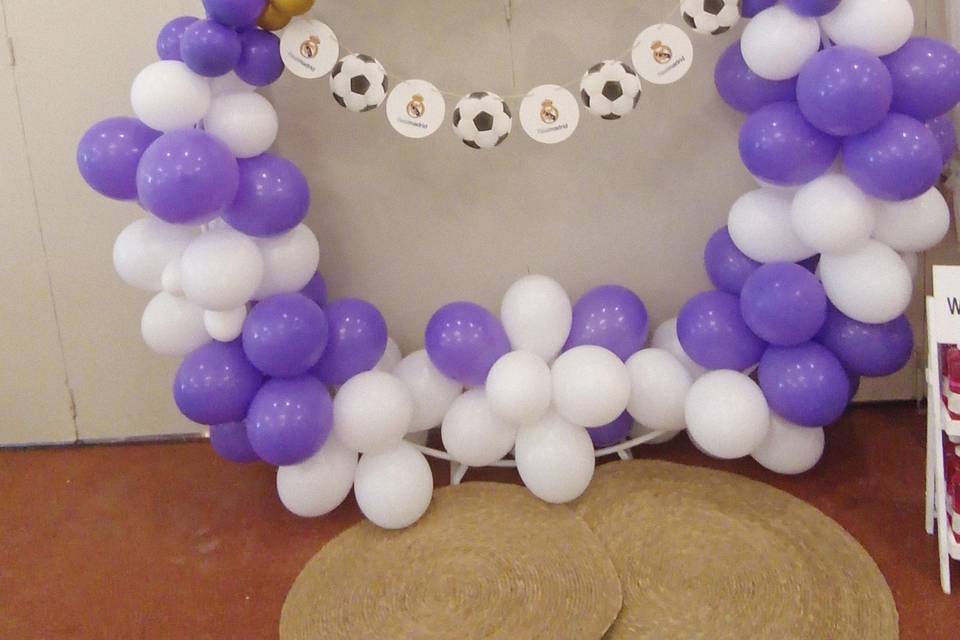 Arco globos Real Madrid