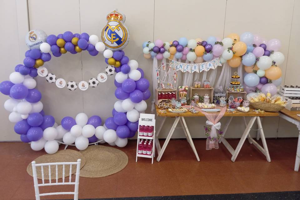 Mesa dulce y photocall