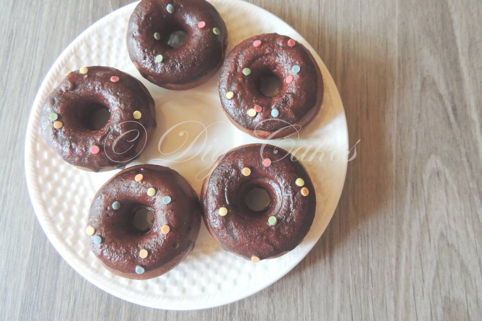 Mini donuts de chocolate