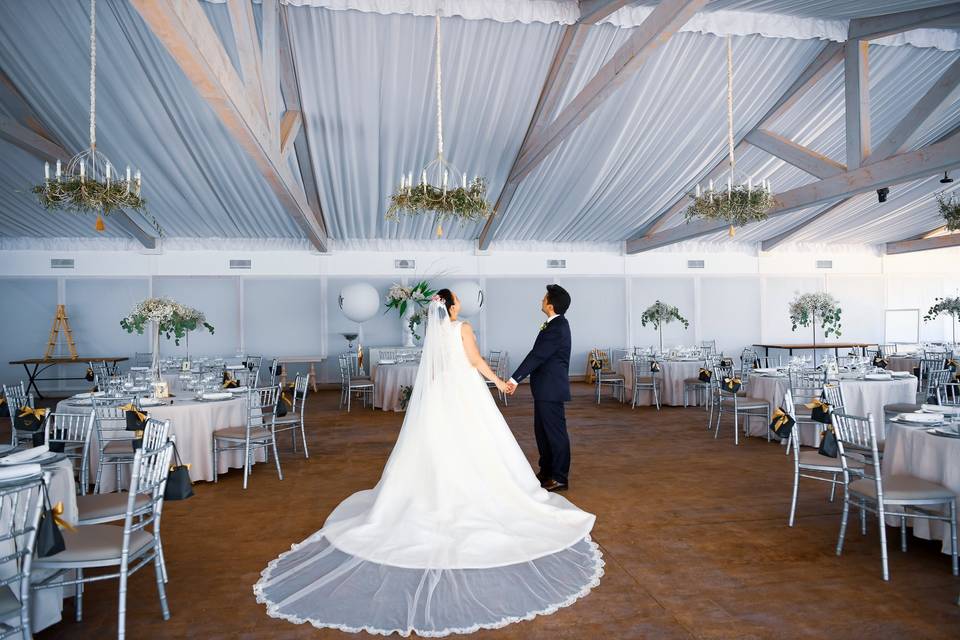 Novios en el salón