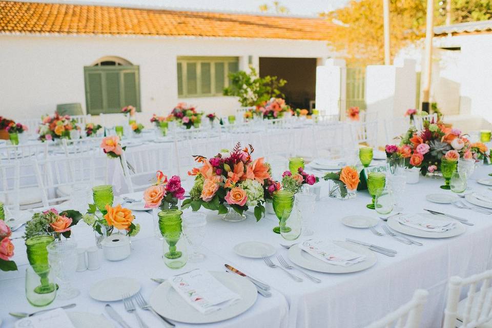 Boda en patio de Albero