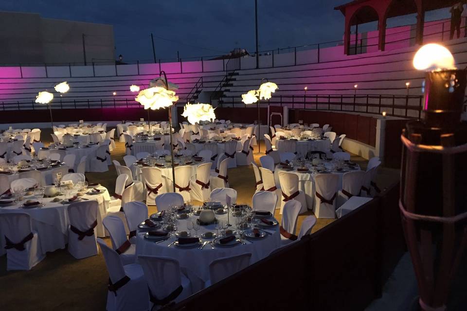 Boda en Plaza de toros noche