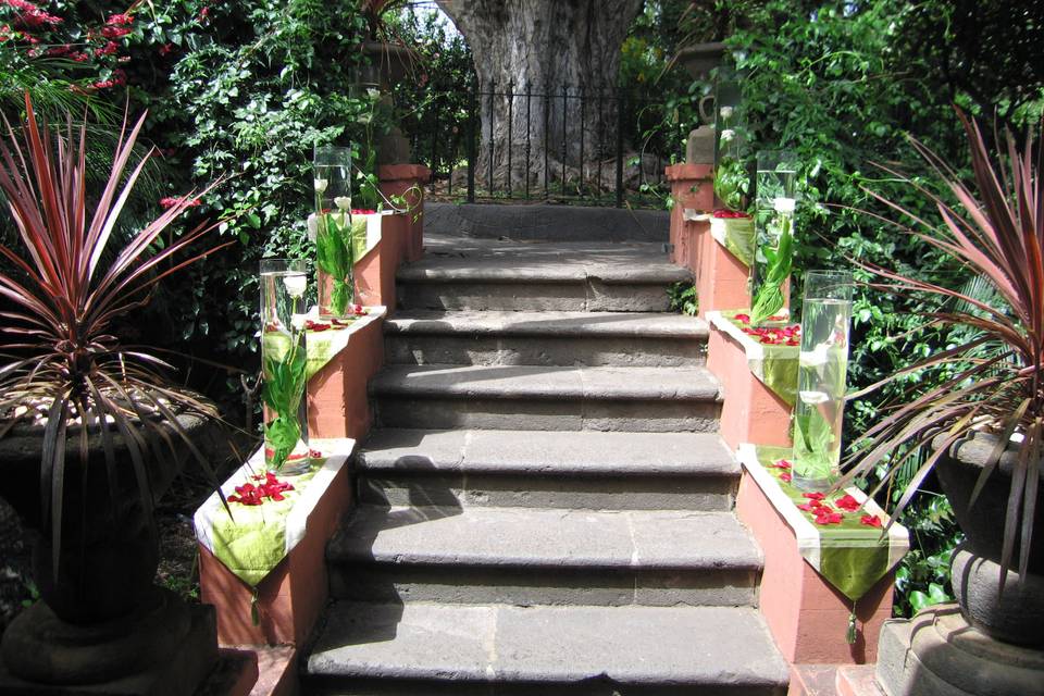 Jardines Marquesa, escalera