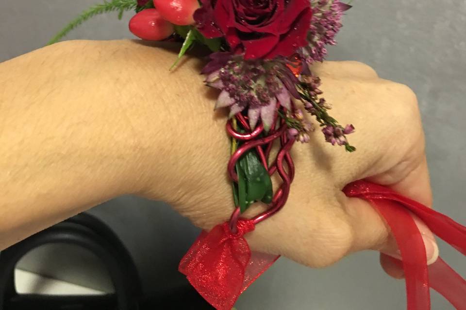 Pulsera de flor natural