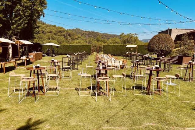 Aperitivo en el jardín
