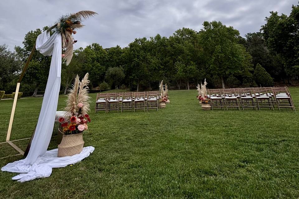 Ceremonia en los jardines