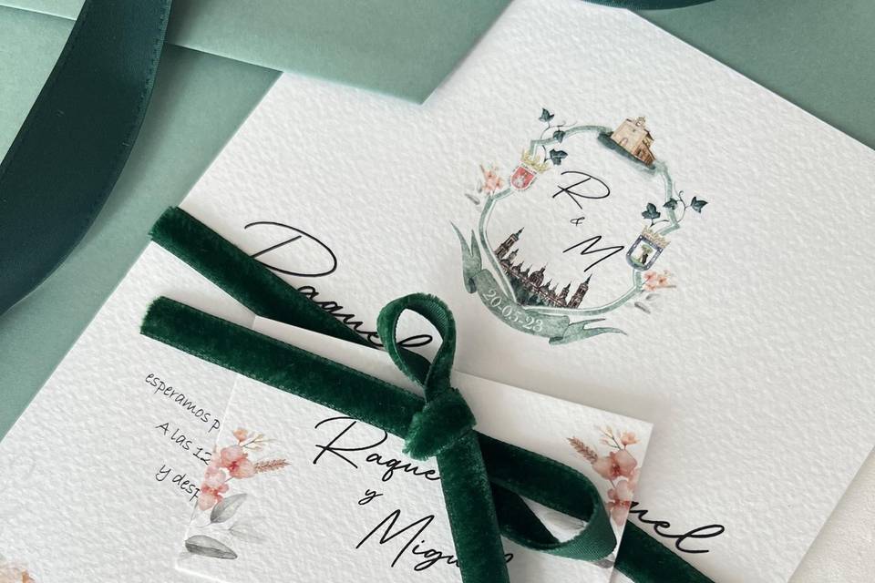 Invitación de boda escudo