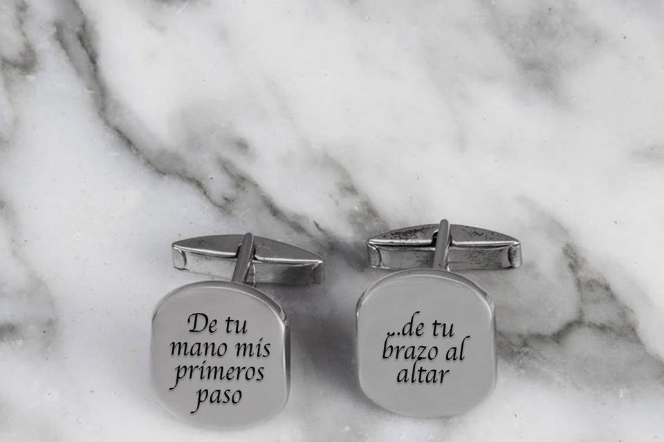 Gemelos personalizados boda