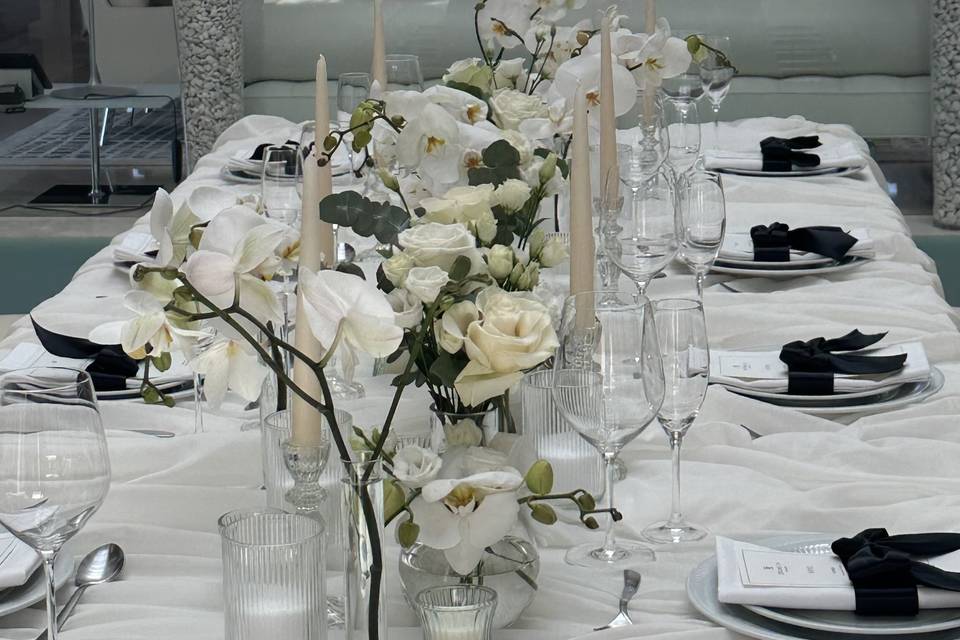 Decoración floral de mesa