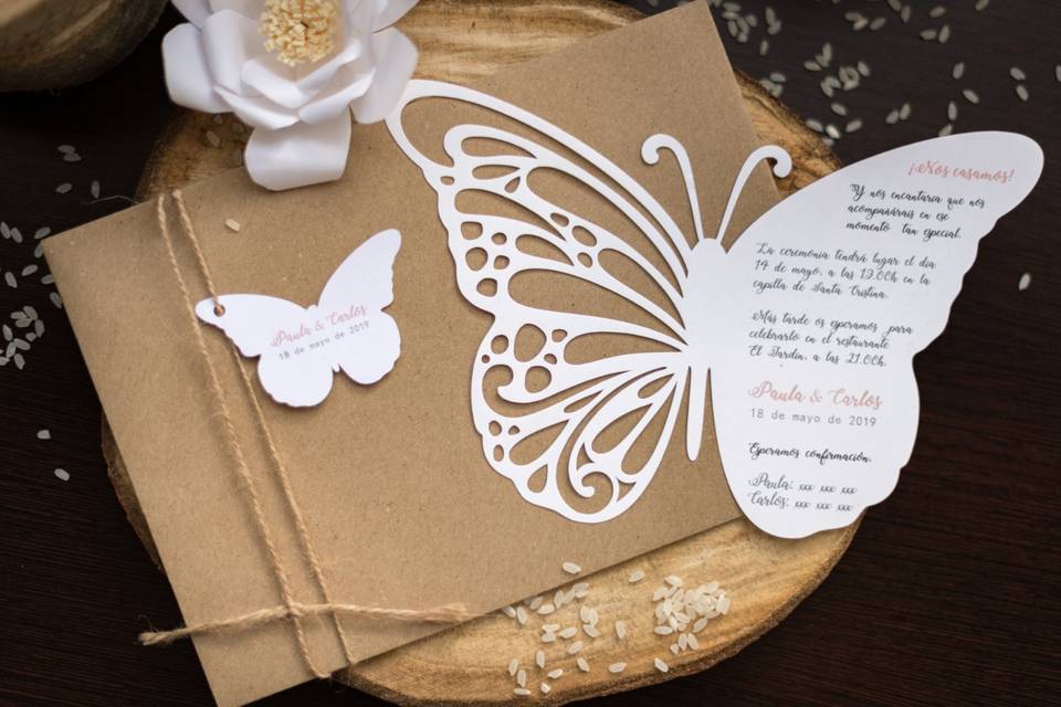 Invitación de mariposa