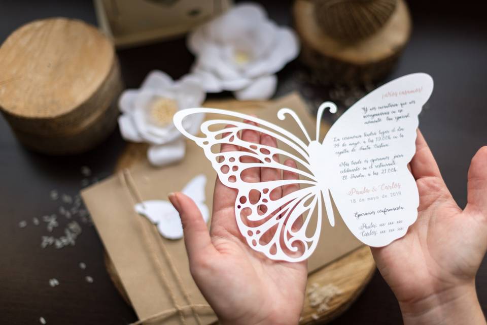 Invitación de mariposa