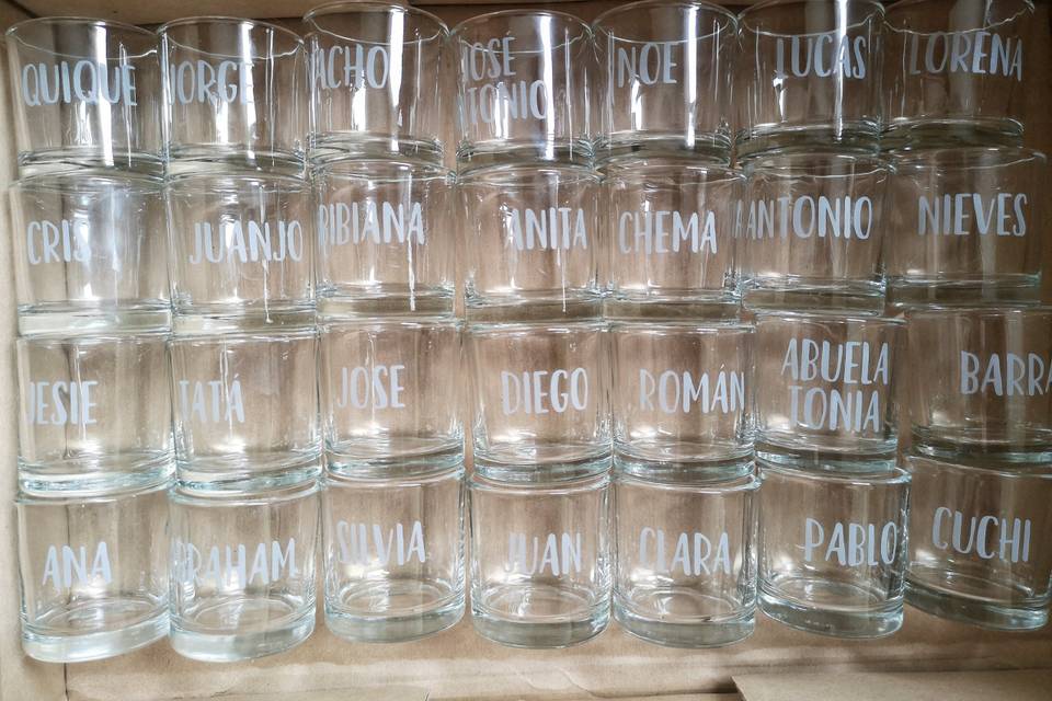 Vasos de chupito personalizados