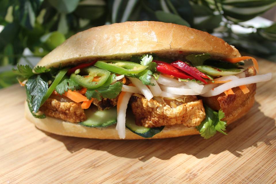 Pork belly banh mi