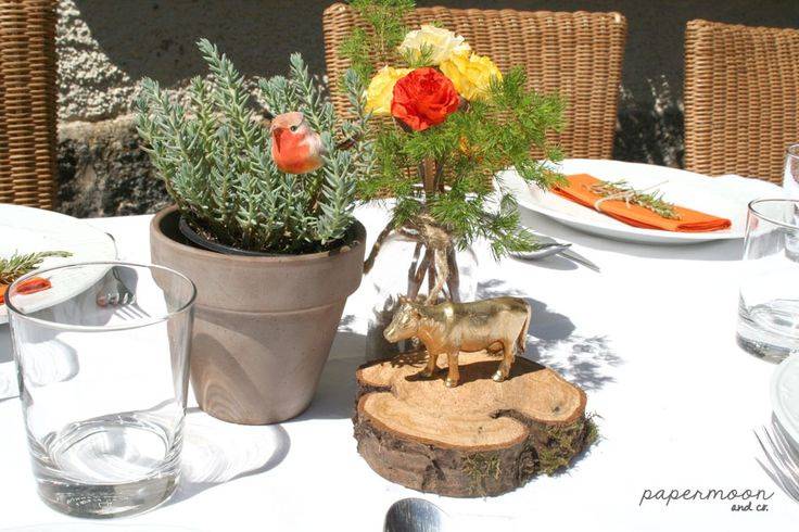 Centro de mesa con aromáticas