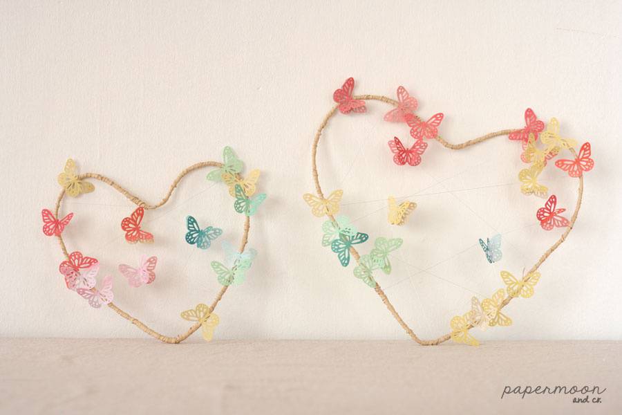 Corazones mariposas