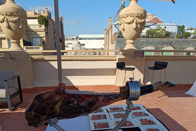 Corte de jamón en celebraciones