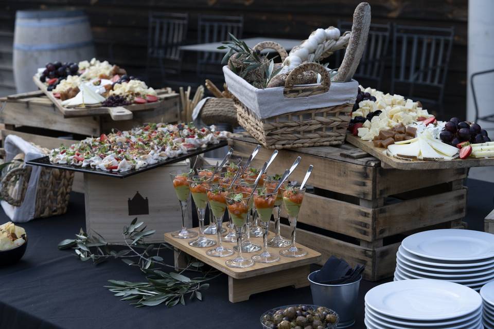 Mesa tipo buffet evento