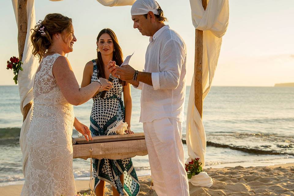 Boda en la Playa de Migjorn