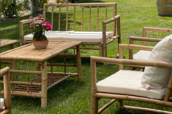 Zona de descanso en el jardin