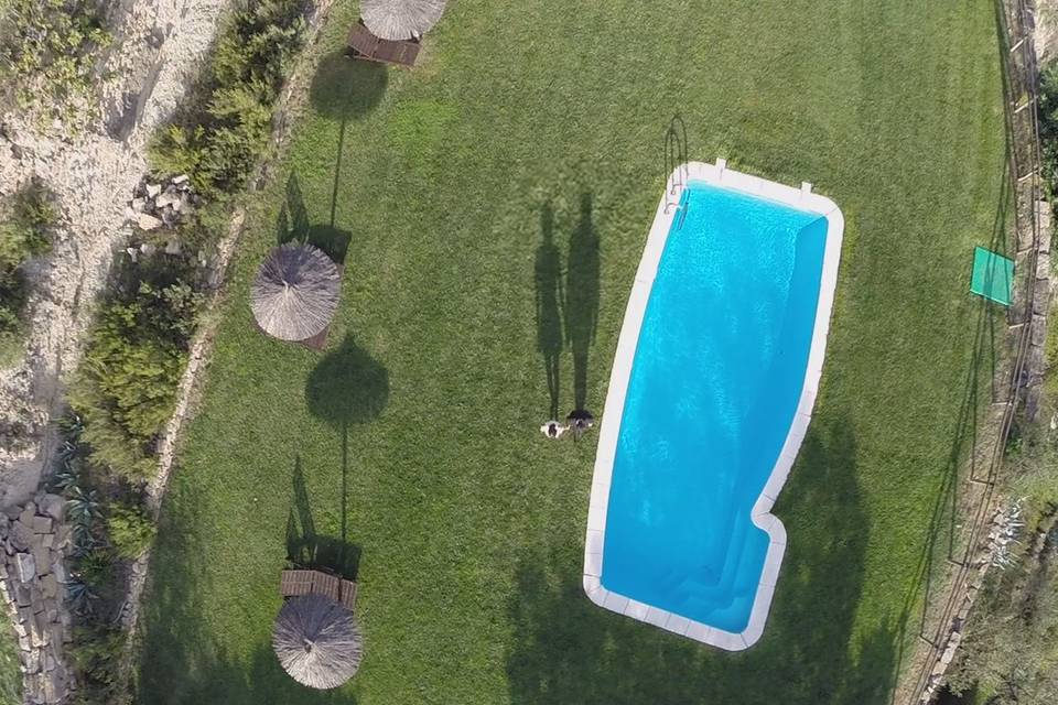 Ariadna y Victor en jardín