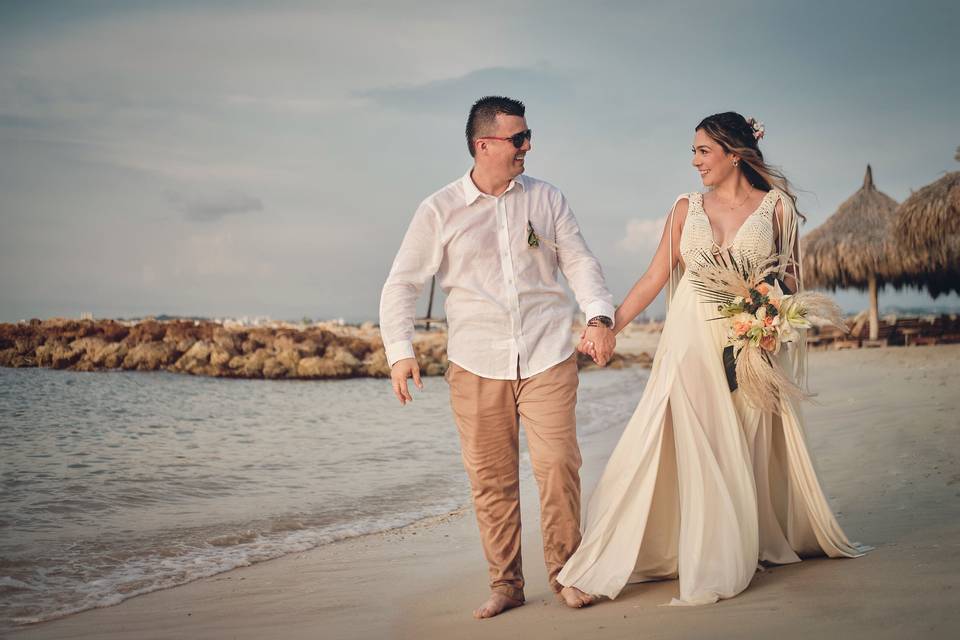 Paseo de boda playa