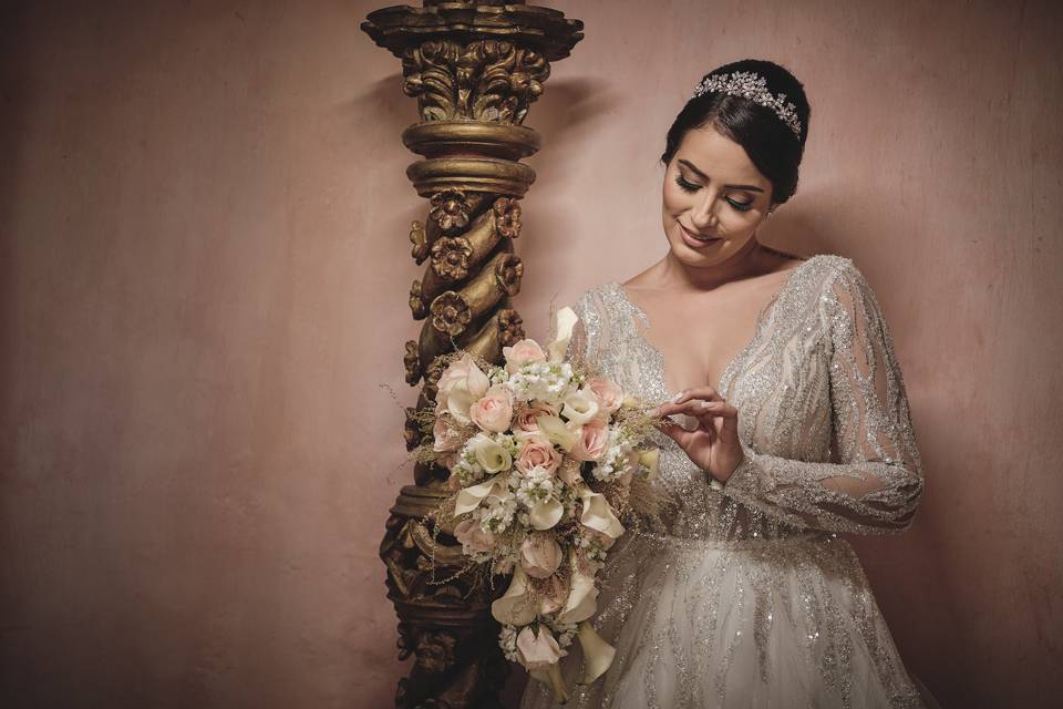 La novia y el bouquet