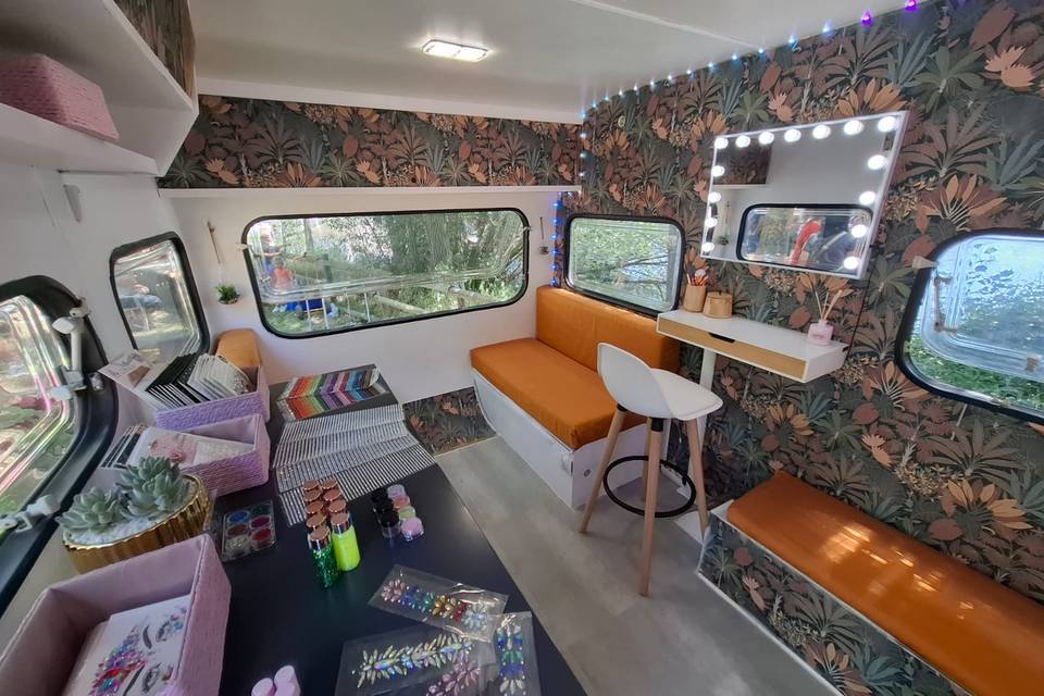 Interior de la caravana