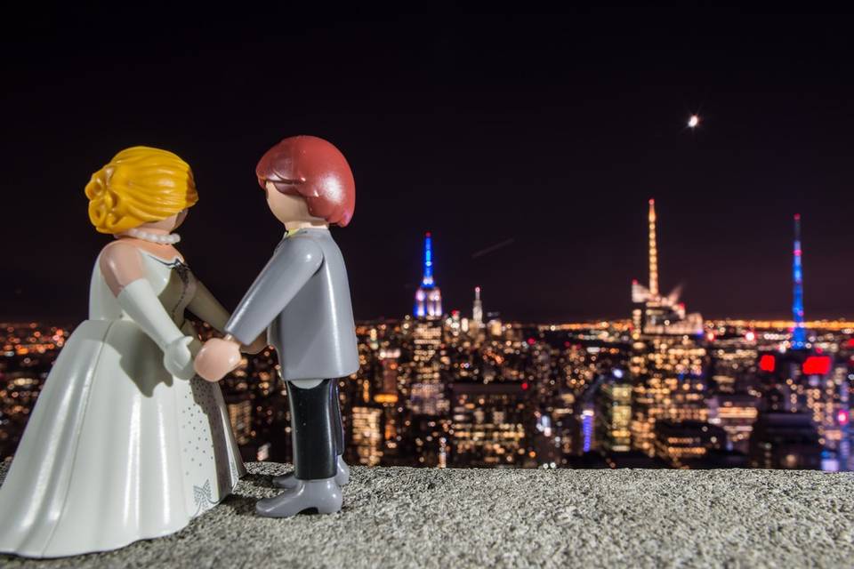 Novios Playmobil en Nueva York