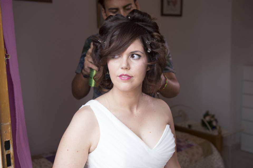 Peinado y maquillaje de novia