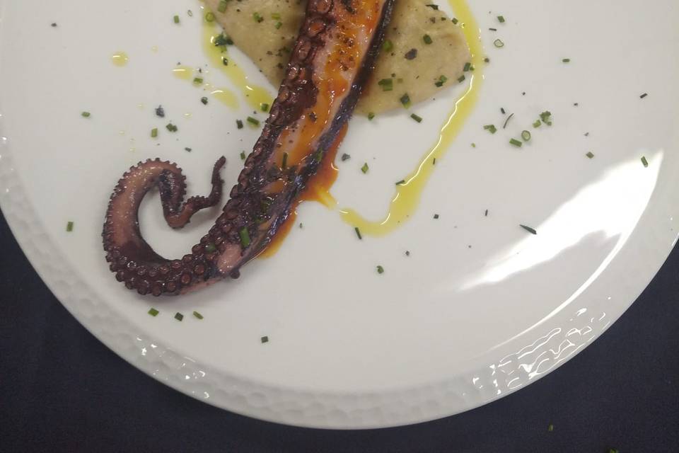 Pulpo en parmentier