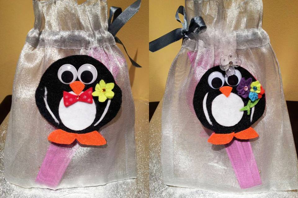 Bolsitas regalo pingüi-novio