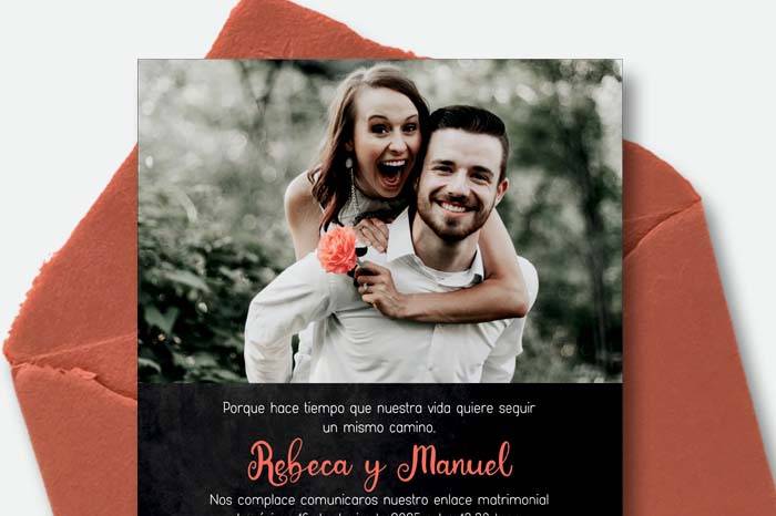 Invitación Bodas farolillos