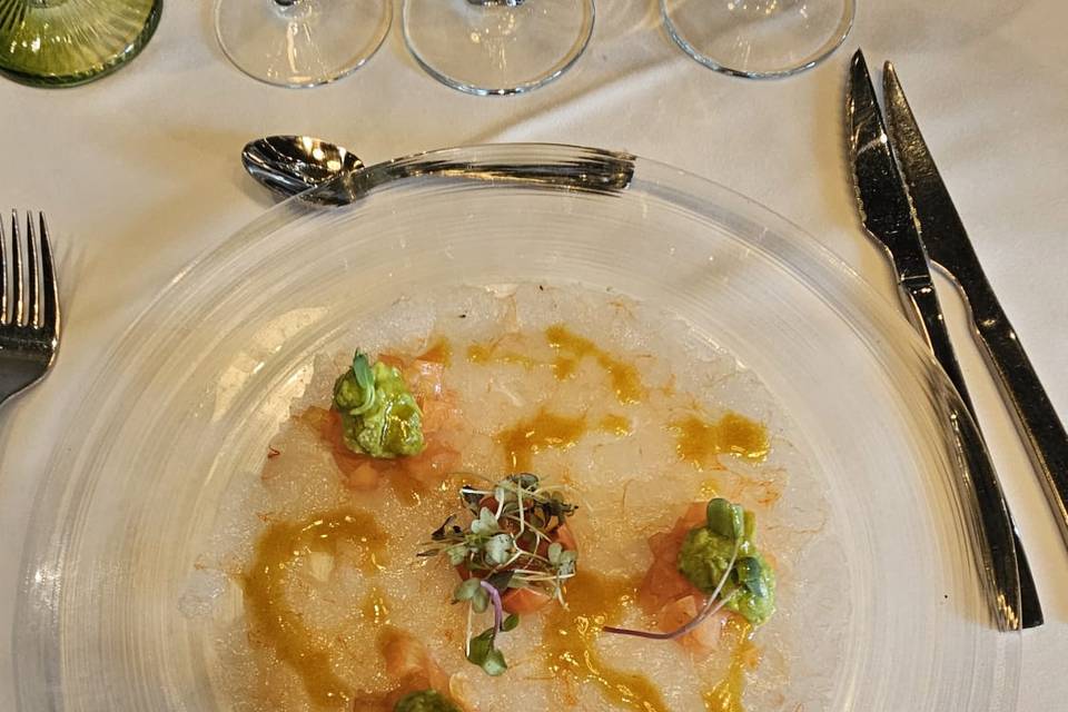 Carpaccio de Gamba Roja