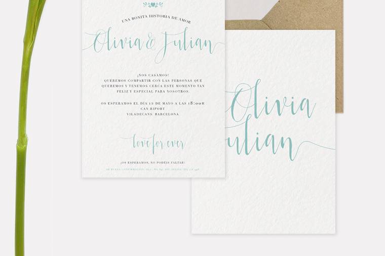 Invitación tipografía